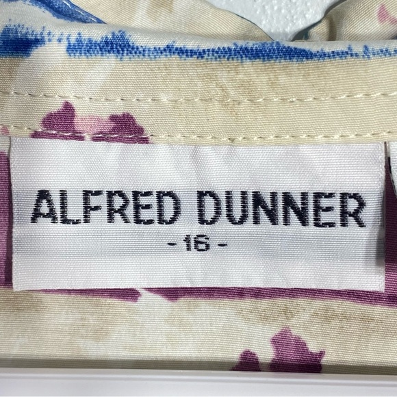 VTG ALFRED DUNNER Womens Plus 16 Multicolor Long Sleeve Collared Pullover Shirt - Picture 8 of 16